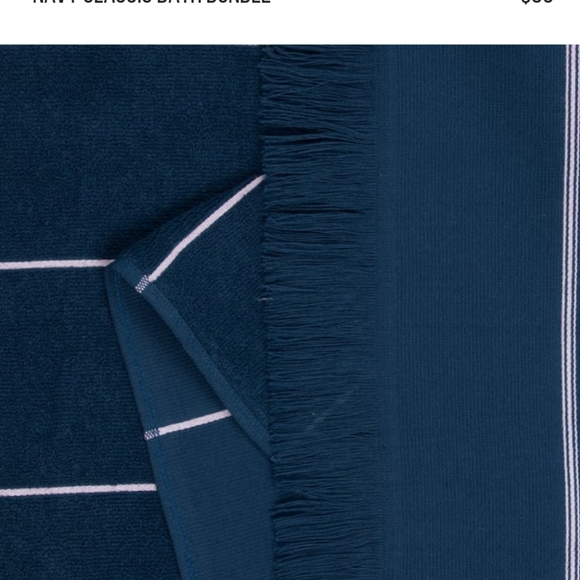 Sand Cloud bath bundle in gray with white stripes - Picture 5 of 8